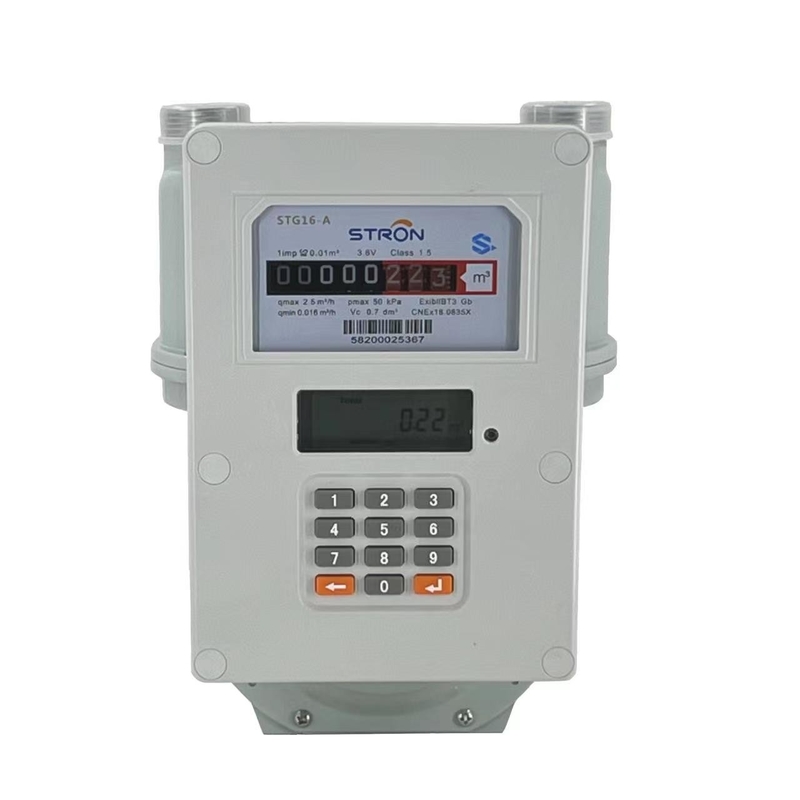 G1.6/G2.5/G4 LORA संचार एलपीजी घरेलू एसटीएस स्मार्ट इलेक्ट्रॉनिक प्रीपेड गैस मीटर