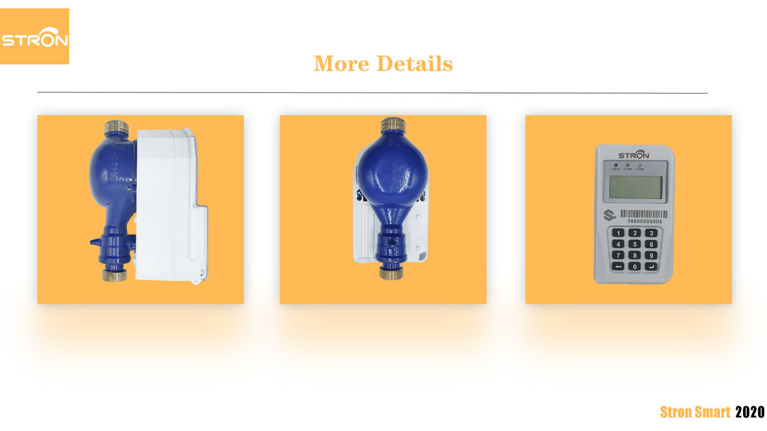 एसटीएस इंटीग्रेटेड कीपैड स्मार्ट वाटर मीटर आईपी68 सुरक्षा और सटीक जल प्रवाह माप के लिए DN15 आकार के साथ