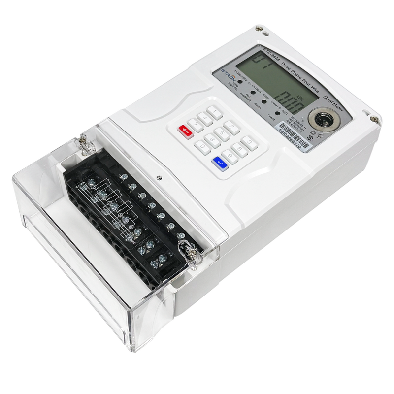STS Prepaid Dual Source Three-Phase Power Meter - Event Log & Real-Time Clock & Low-Voltage Protection
