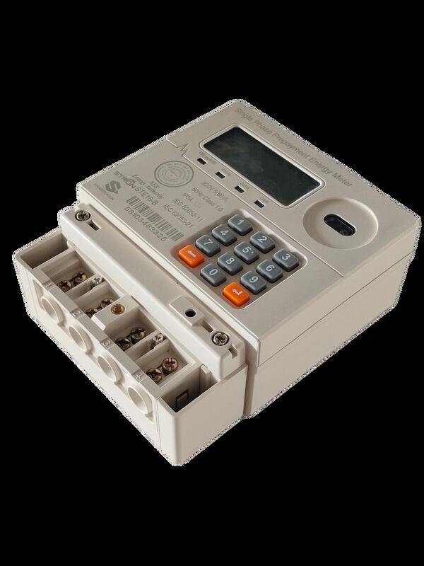 प्रीपेड टोकन प्रकार स्मार्ट प्रीपेड इलेक्ट्रिसिटी मीटर असीमित क्षमता के साथ एकीकृत और स्ट्रोनपे वेंडिंग सॉफ्टवेयर ऊर्जा का समर्थन करता है