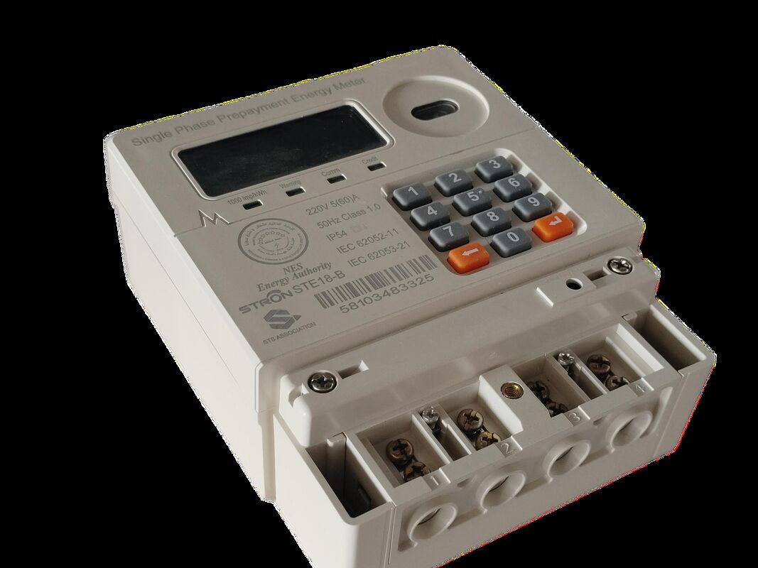 प्रीपेड टोकन प्रकार स्मार्ट प्रीपेड इलेक्ट्रिसिटी मीटर असीमित क्षमता के साथ एकीकृत और स्ट्रोनपे वेंडिंग सॉफ्टवेयर ऊर्जा का समर्थन करता है