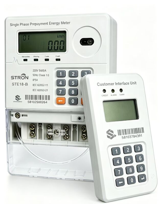 Smart Prepaid Electricity Meter designed for prepaid electricity management with automatic relay cut off upon credit expiration
