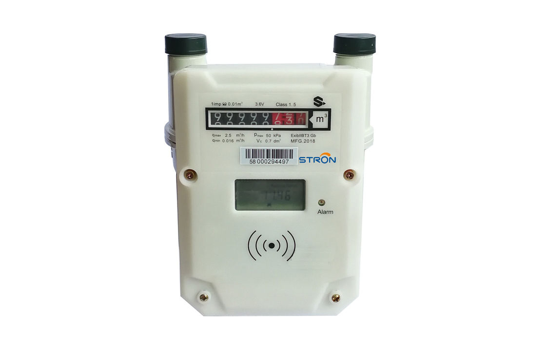 LORA-RF यूनिट के साथ IC कार्ड IP67 G2.5 4L स्मार्ट गैस मीटर रिमोट रीडिंग
