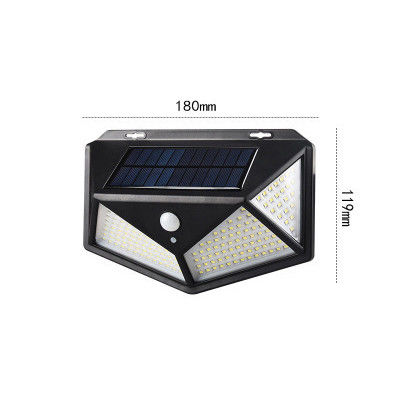 आंगन सौर आउटडोर दीवार लैंप 100LED बॉडी इंडक्शन कॉरिडोर लाइट्स