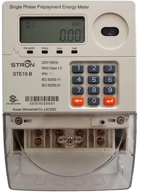 80A सिंगल फेज डिजिटल मीटर, 1000imp / KWh प्रीपेड Kwh मीटर